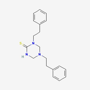 molecular formula C19H23N3S B4288192 1,5-bis(2-phenylethyl)-1,3,5-triazinane-2-thione 