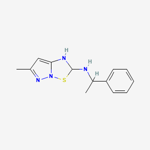 molecular formula C13H16N4S B4288199 6-methyl-N-(1-phenylethyl)-1,2-dihydropyrazolo[1,5-b][1,2,4]thiadiazol-2-amine 