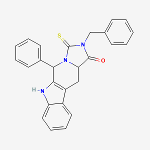 2-benzyl-5-phenyl-3-thioxo-2,3,5,6,11,11a-hexahydro-1H-imidazo[1',5':1,6]pyrido[3,4-b]indol-1-one