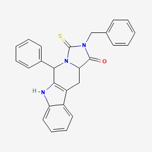 molecular formula C26H21N3OS B4288200 2-benzyl-5-phenyl-3-thioxo-2,3,5,6,11,11a-hexahydro-1H-imidazo[1',5':1,6]pyrido[3,4-b]indol-1-one 