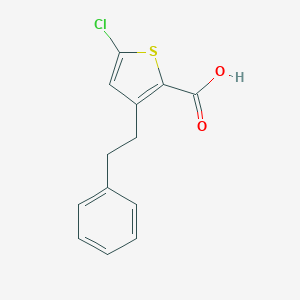molecular formula C13H11ClO2S B428822 5-Chloro-3-phenethylthiophene-2-carboxylic acid CAS No. 74168-80-2