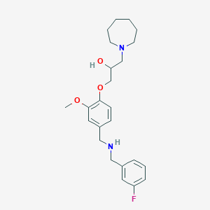 1-(1-azepanyl)-3-(4-{[(3-fluorobenzyl)amino]methyl}-2-methoxyphenoxy)-2-propanol