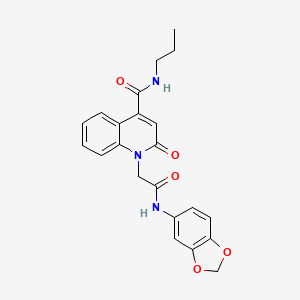 1-[2-(1,3-benzodioxol-5-ylamino)-2-oxoethyl]-2-oxo-N-propyl-1,2-dihydro-4-quinolinecarboxamide