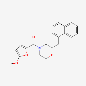 molecular formula C21H21NO4 B4288260 4-(5-methoxy-2-furoyl)-2-(1-naphthylmethyl)morpholine 