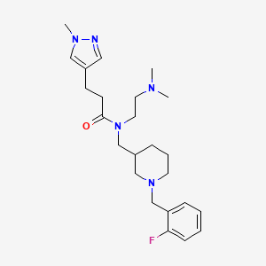 N-[2-(dimethylamino)ethyl]-N-{[1-(2-fluorobenzyl)-3-piperidinyl]methyl}-3-(1-methyl-1H-pyrazol-4-yl)propanamide