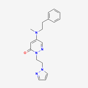 5-[methyl(2-phenylethyl)amino]-2-[2-(1H-pyrazol-1-yl)ethyl]-3(2H)-pyridazinone