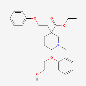 ethyl 1-[2-(2-hydroxyethoxy)benzyl]-3-(2-phenoxyethyl)-3-piperidinecarboxylate