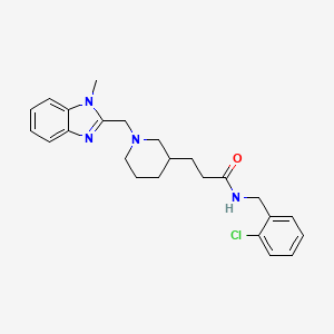 N-(2-chlorobenzyl)-3-{1-[(1-methyl-1H-benzimidazol-2-yl)methyl]-3-piperidinyl}propanamide