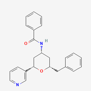 N-[(2S*,4R*,6S*)-2-benzyl-6-pyridin-3-yltetrahydro-2H-pyran-4-yl]benzamide