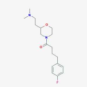 (2-{4-[4-(4-fluorophenyl)butanoyl]-2-morpholinyl}ethyl)dimethylamine