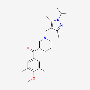 molecular formula C24H35N3O2 B4288363 {1-[(1-isopropyl-3,5-dimethyl-1H-pyrazol-4-yl)methyl]-3-piperidinyl}(4-methoxy-3,5-dimethylphenyl)methanone 