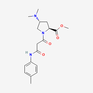 methyl (2S,4R)-4-(dimethylamino)-1-{3-[(4-methylphenyl)amino]-3-oxopropanoyl}pyrrolidine-2-carboxylate