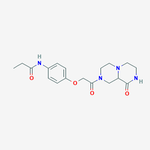 N-{4-[2-oxo-2-(9-oxooctahydro-2H-pyrazino[1,2-a]pyrazin-2-yl)ethoxy]phenyl}propanamide