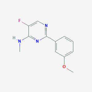 molecular formula C12H12FN3O B4288402 5-fluoro-2-(3-methoxyphenyl)-N-methyl-4-pyrimidinamine 