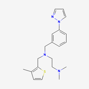 molecular formula C20H26N4S B4288410 N,N-dimethyl-N'-[(3-methyl-2-thienyl)methyl]-N'-[3-(1H-pyrazol-1-yl)benzyl]ethane-1,2-diamine 