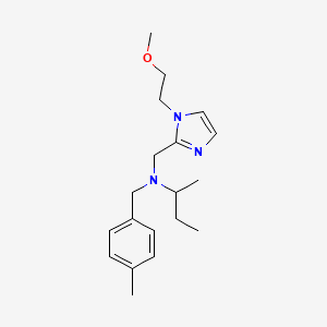 molecular formula C19H29N3O B4288416 N-{[1-(2-methoxyethyl)-1H-imidazol-2-yl]methyl}-N-(4-methylbenzyl)butan-2-amine 