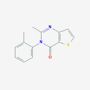 molecular formula C14H12N2OS B428843 2-methyl-3-(2-methylphenyl)-3H-thieno[3,2-d]pyrimidin-4-one 