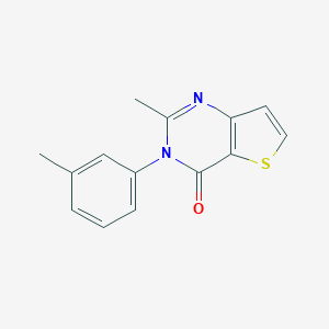 molecular formula C14H12N2OS B428844 2-methyl-3-(3-methylphenyl)thieno[3,2-d]pyrimidin-4(3H)-one 
