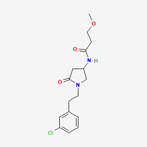 N-{1-[2-(3-chlorophenyl)ethyl]-5-oxo-3-pyrrolidinyl}-3-methoxypropanamide