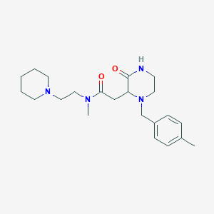 N-methyl-2-[1-(4-methylbenzyl)-3-oxo-2-piperazinyl]-N-[2-(1-piperidinyl)ethyl]acetamide