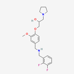 molecular formula C22H28F2N2O3 B4288460 1-(4-{[(2,3-difluorobenzyl)amino]methyl}-2-methoxyphenoxy)-3-(1-pyrrolidinyl)-2-propanol 