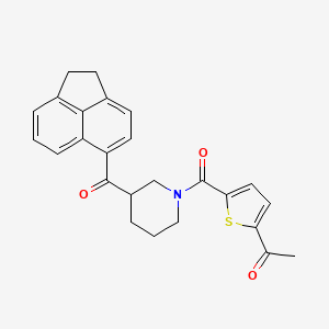 molecular formula C25H23NO3S B4288462 1-(5-{[3-(1,2-dihydro-5-acenaphthylenylcarbonyl)-1-piperidinyl]carbonyl}-2-thienyl)ethanone 