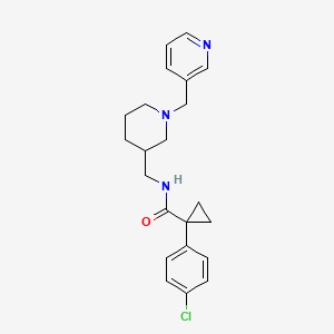 molecular formula C22H26ClN3O B4288475 1-(4-chlorophenyl)-N-{[1-(3-pyridinylmethyl)-3-piperidinyl]methyl}cyclopropanecarboxamide 