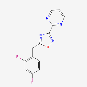 molecular formula C13H8F2N4O B4288489 2-[5-(2,4-difluorobenzyl)-1,2,4-oxadiazol-3-yl]pyrimidine 
