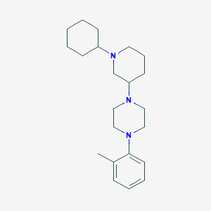 molecular formula C22H35N3 B4288494 1-(1-cyclohexyl-3-piperidinyl)-4-(2-methylphenyl)piperazine 