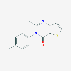 molecular formula C14H12N2OS B428850 2-methyl-3-(4-methylphenyl)thieno[3,2-d]pyrimidin-4(3H)-one 