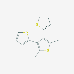 molecular formula C14H12S3 B428851 2',5'-Dimethyl-2,3':4',2''-terthiophene 