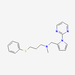 molecular formula C19H22N4S B4288521 N-methyl-3-(phenylthio)-N-[(1-pyrimidin-2-yl-1H-pyrrol-2-yl)methyl]propan-1-amine 