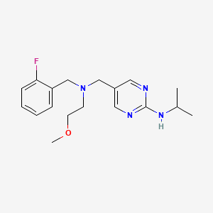 5-{[(2-fluorobenzyl)(2-methoxyethyl)amino]methyl}-N-isopropylpyrimidin-2-amine