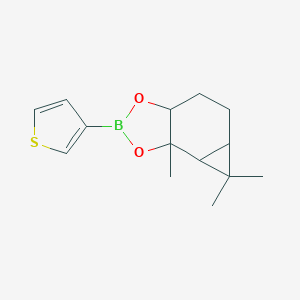 molecular formula C14H19BO2S B428857 1,3,3-Trimethyl-9-thiophen-3-yl-8,10-dioxa-9-boratricyclo[5.3.0.02,4]decane 