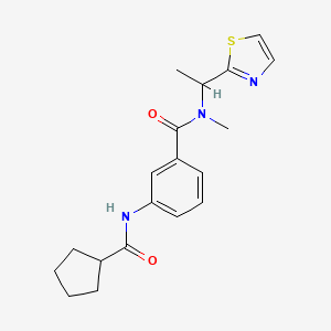 3-[(cyclopentylcarbonyl)amino]-N-methyl-N-[1-(1,3-thiazol-2-yl)ethyl]benzamide