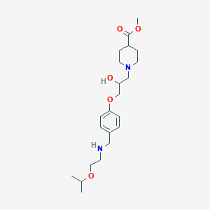 methyl 1-[2-hydroxy-3-(4-{[(2-isopropoxyethyl)amino]methyl}phenoxy)propyl]-4-piperidinecarboxylate