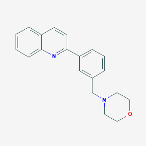 molecular formula C20H20N2O B4288594 2-[3-(morpholin-4-ylmethyl)phenyl]quinoline 