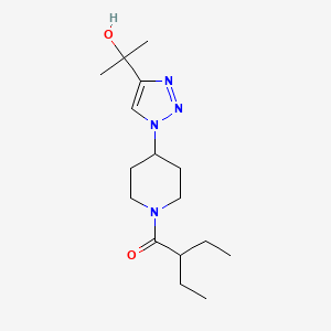 molecular formula C16H28N4O2 B4288596 2-{1-[1-(2-ethylbutanoyl)piperidin-4-yl]-1H-1,2,3-triazol-4-yl}propan-2-ol 