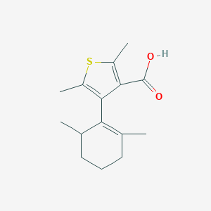 molecular formula C15H20O2S B428860 4-(2,6-Dimethyl-1-cyclohexen-1-yl)-2,5-dimethyl-3-thiophenecarboxylic acid 