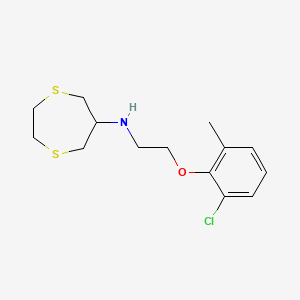 molecular formula C14H20ClNOS2 B4288603 N-[2-(2-chloro-6-methylphenoxy)ethyl]-1,4-dithiepan-6-amine trifluoroacetate 