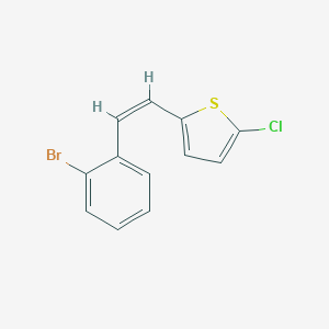 molecular formula C12H8BrClS B428861 2-[2-(2-Bromophenyl)vinyl]-5-chlorothiophene 