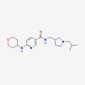 N-[(1-isobutyl-3-pyrrolidinyl)methyl]-6-(tetrahydro-2H-pyran-4-ylamino)nicotinamide