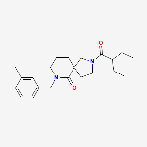 2-(2-ethylbutanoyl)-7-(3-methylbenzyl)-2,7-diazaspiro[4.5]decan-6-one