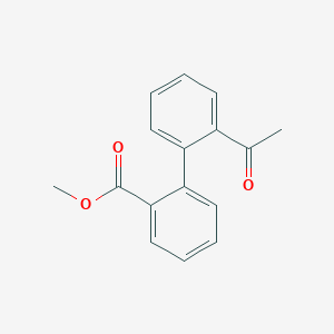 molecular formula C16H14O3 B428864 Methyl 2'-acetyl[1,1'-biphenyl]-2-carboxylate 