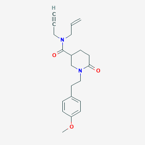 molecular formula C21H26N2O3 B4288642 N-allyl-1-[2-(4-methoxyphenyl)ethyl]-6-oxo-N-2-propyn-1-yl-3-piperidinecarboxamide 