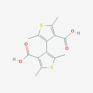 molecular formula C14H14O4S2 B428865 2,2',5,5'-Teramethyl-4,4'-bithiophene-3,3'-dicarboxylic acid 