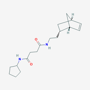 molecular formula C18H28N2O2 B4288661 N-{2-[(1S*,2S*,4S*)-bicyclo[2.2.1]hept-5-en-2-yl]ethyl}-N'-cyclopentylsuccinamide 