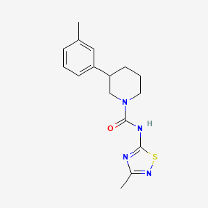 molecular formula C16H20N4OS B4288670 3-(3-methylphenyl)-N-(3-methyl-1,2,4-thiadiazol-5-yl)piperidine-1-carboxamide 