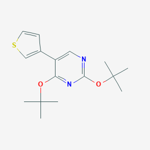 molecular formula C16H22N2O2S B428869 2,4-Ditert-butoxy-5-(3-thienyl)pyrimidine 
