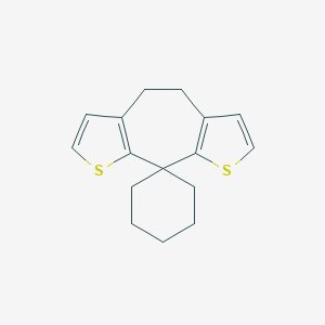 molecular formula C16H18S2 B428871 5,9-dihydrospiro(4H-thieno[3',2':5,6]cyclohepta[1,2-b]thiophene-9,1'-cyclohexane) 